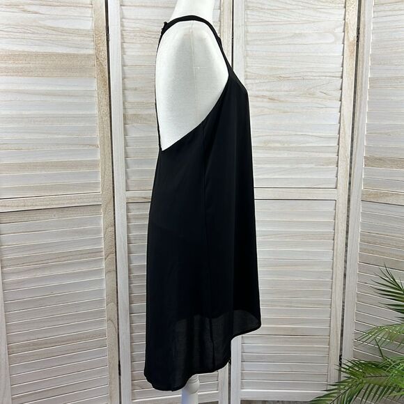 ASTR Halter LBD Beaded T-Back Shift Mini Dress Medium - Picture 3 of 11